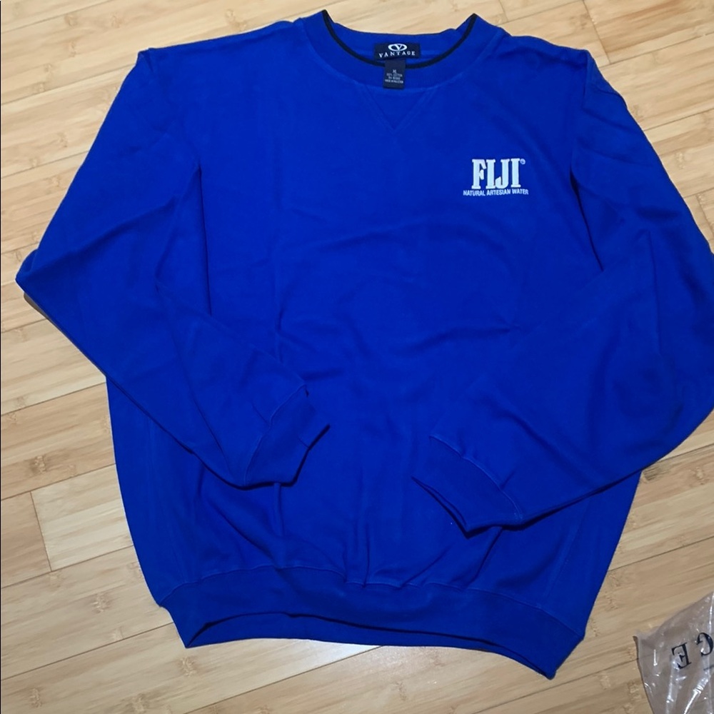 Royal Blue Crewneck Sweatshirt with Long Sleeves